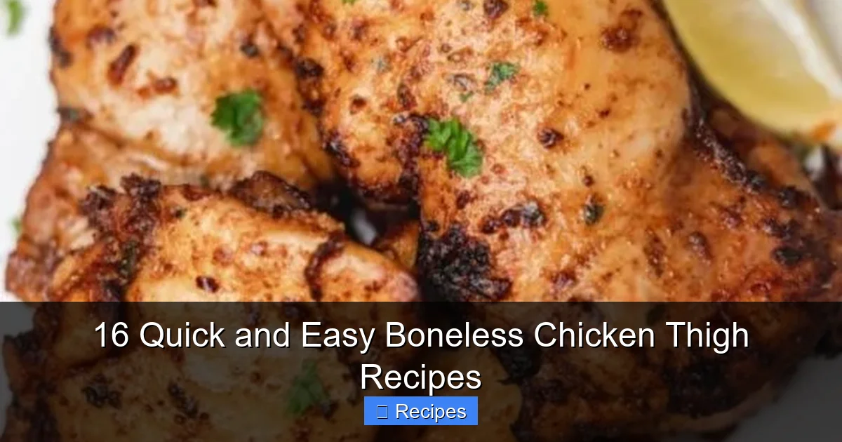 16 Quick and Easy Boneless Chicken Thigh Recipes