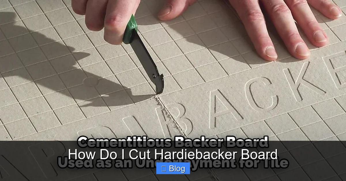 How Do I Cut Hardiebacker Board