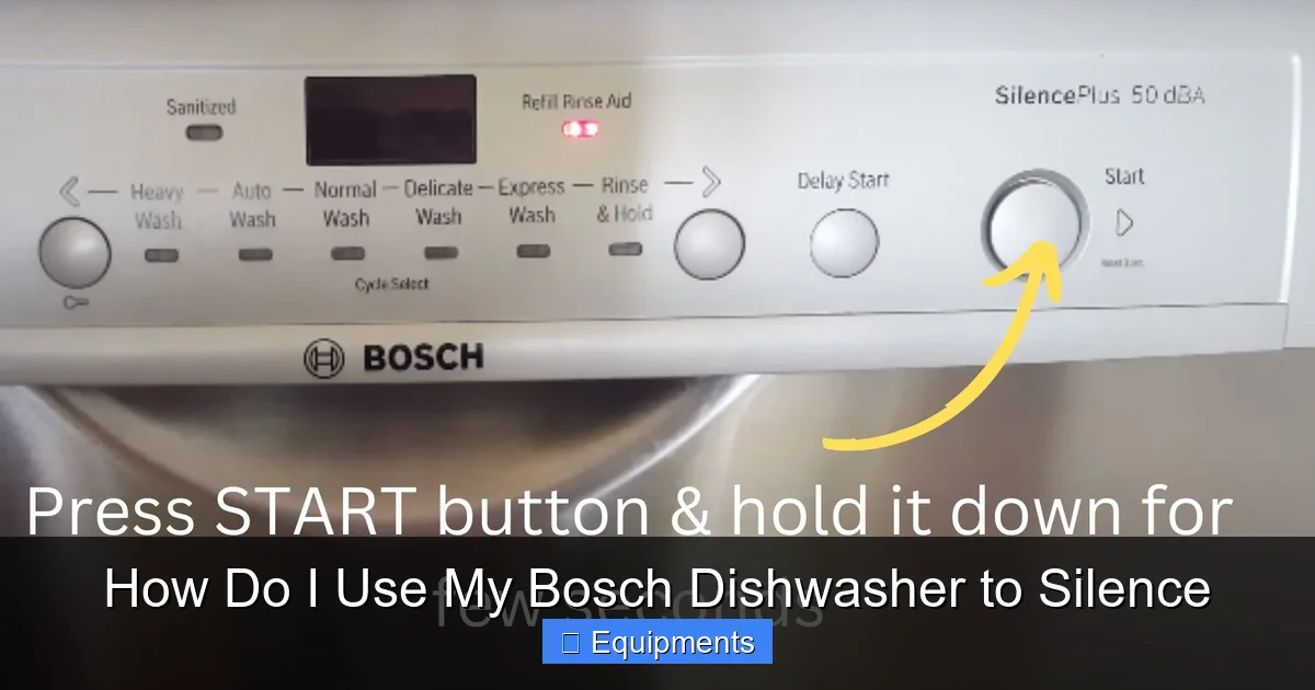 How Do I Use My Bosch Dishwasher to Silence