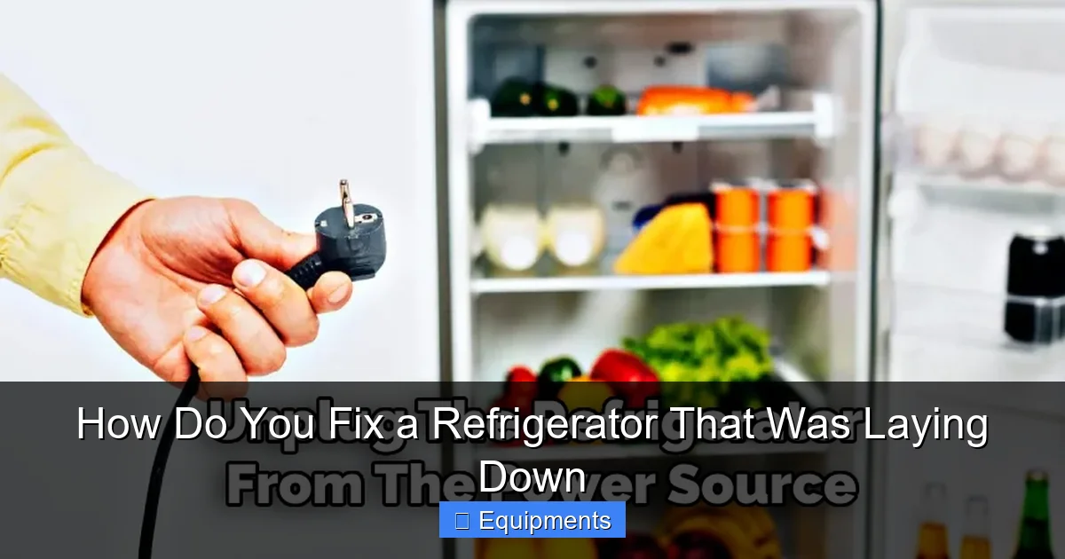 How Do You Fix a Refrigerator That Was Laying Down