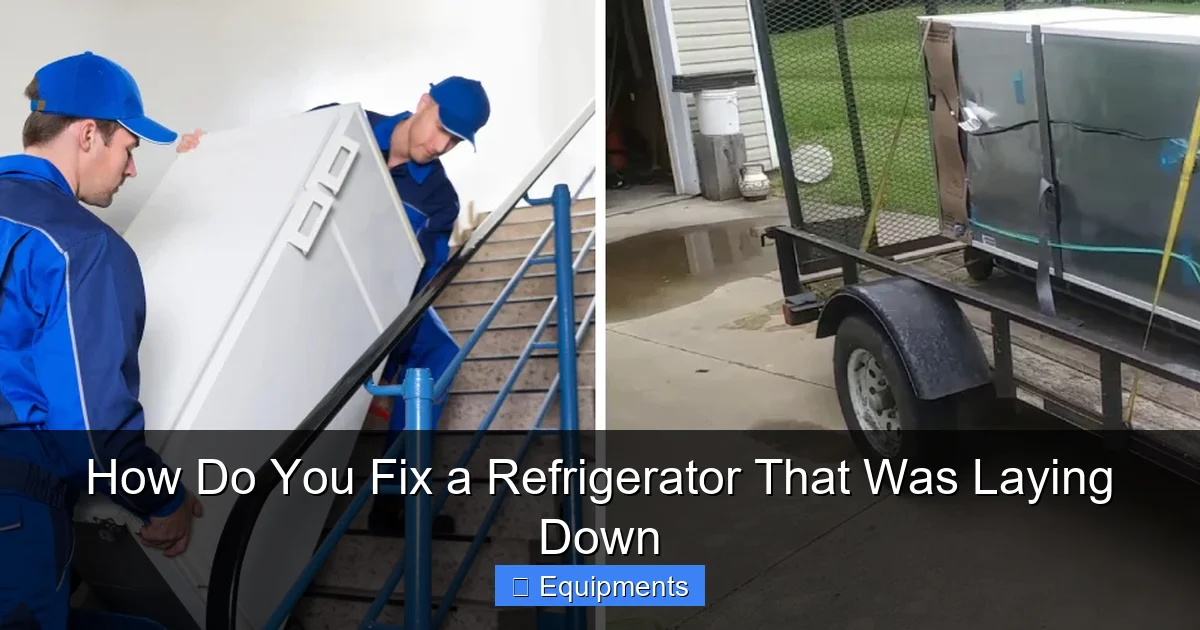 How Do You Fix a Refrigerator That Was Laying Down