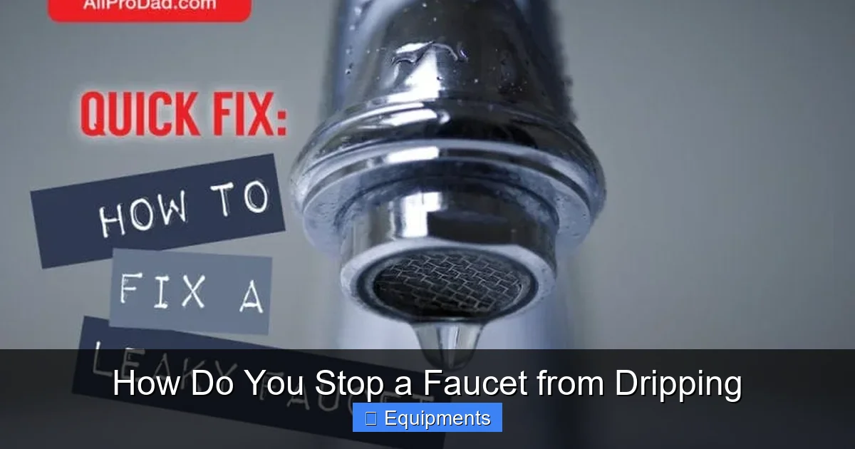 How Do You Stop a Faucet from Dripping