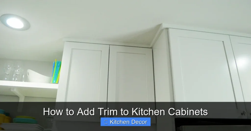 How to Add Trim to Kitchen Cabinets