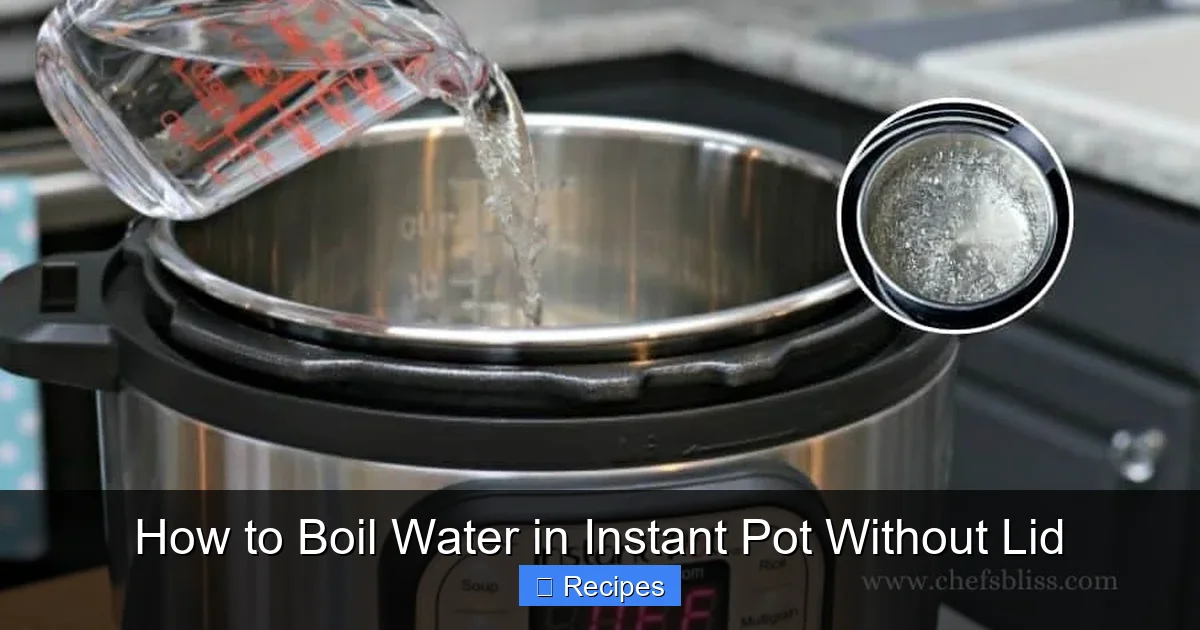 How to Boil Water in Instant Pot Without Lid
