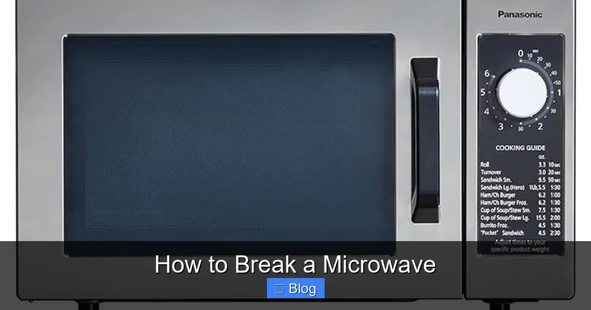 How to Break a Microwave