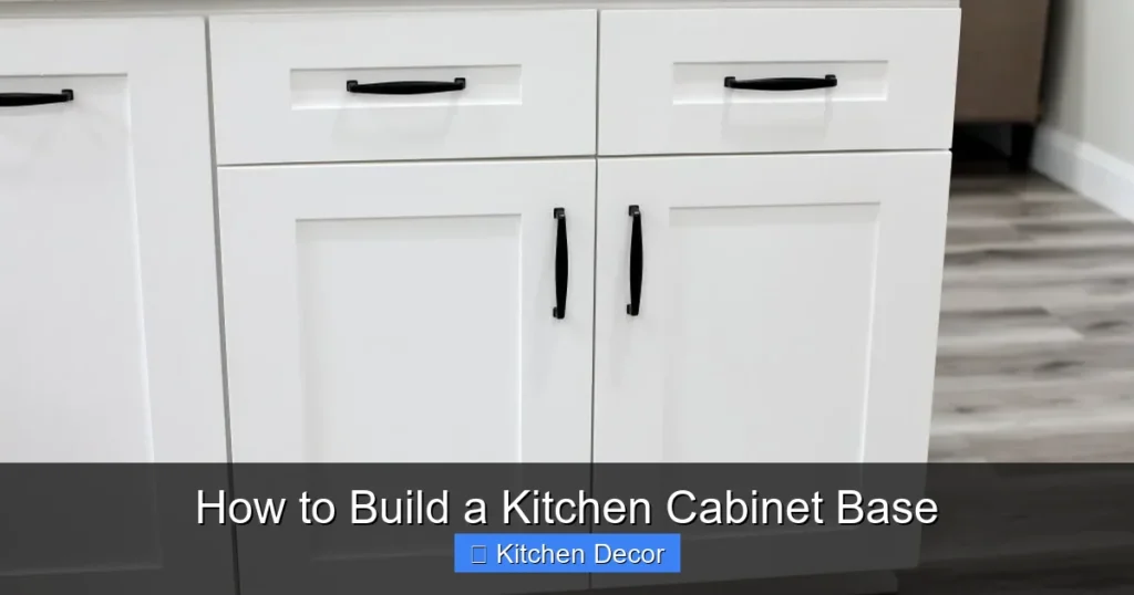 How to Build a Kitchen Cabinet Base