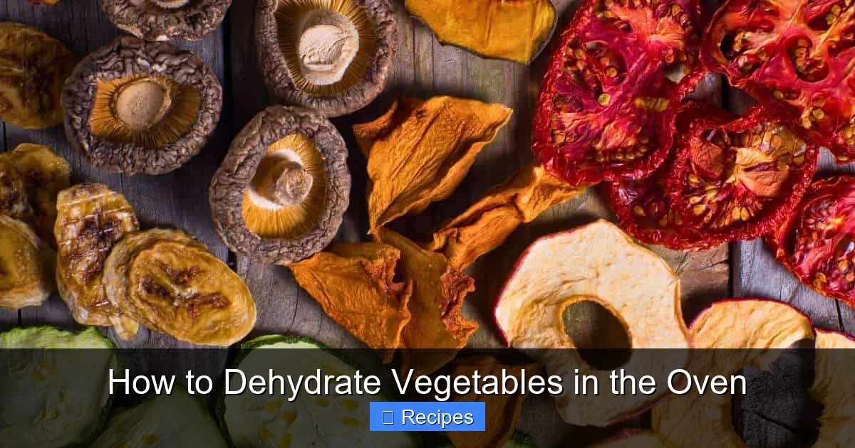 How to Dehydrate Vegetables in the Oven