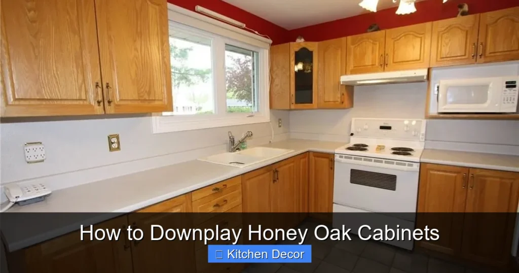 How to Downplay Honey Oak Cabinets