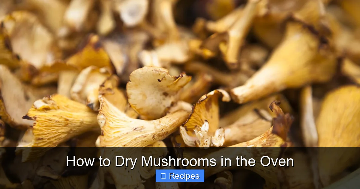 How to Dry Mushrooms in the Oven