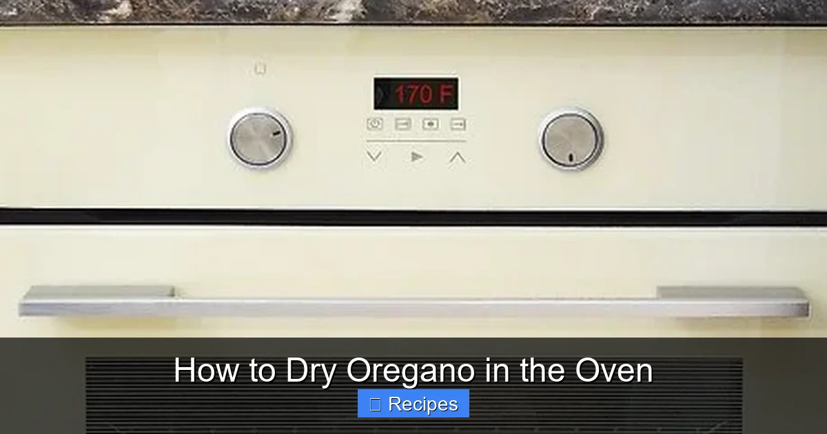 How to Dry Oregano in the Oven