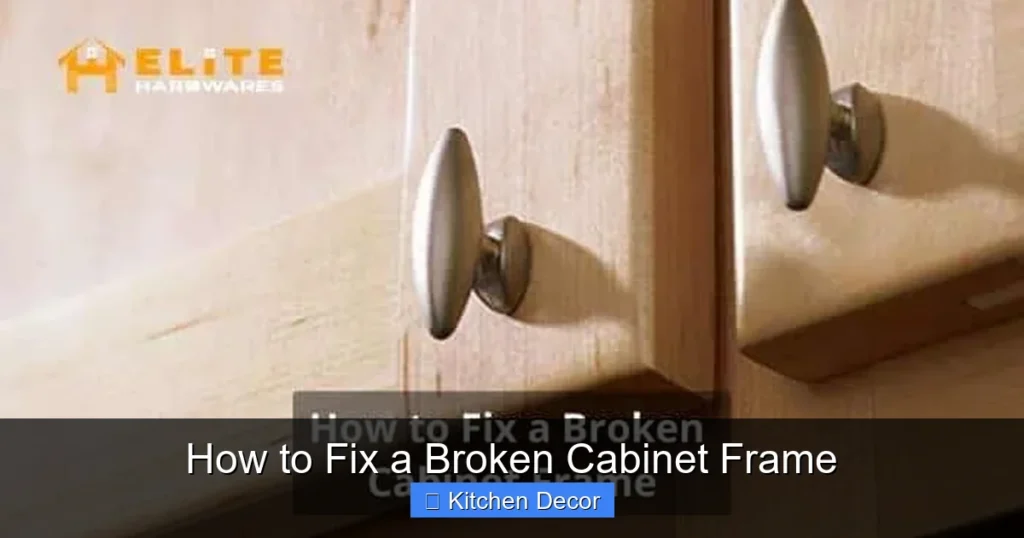 How to Fix a Broken Cabinet Frame