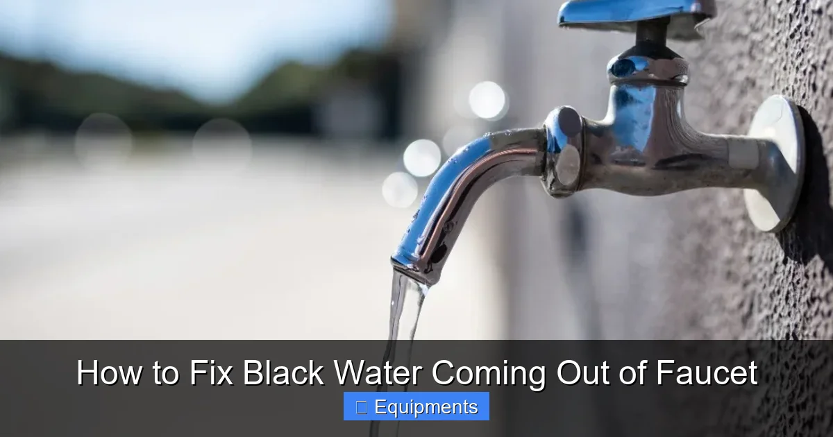How to Fix Black Water Coming Out of Faucet