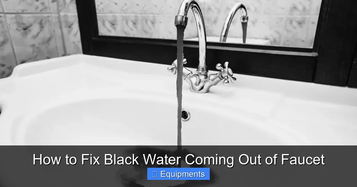 How to Fix Black Water Coming Out of Faucet