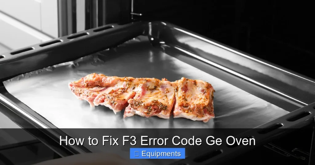 How to Fix F3 Error Code Ge Oven