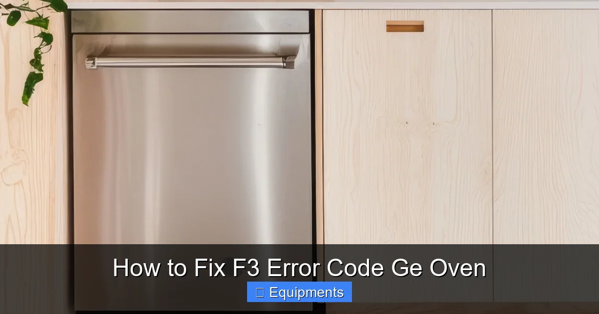 How to Fix F3 Error Code Ge Oven