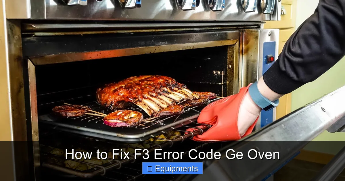 How to Fix F3 Error Code Ge Oven
