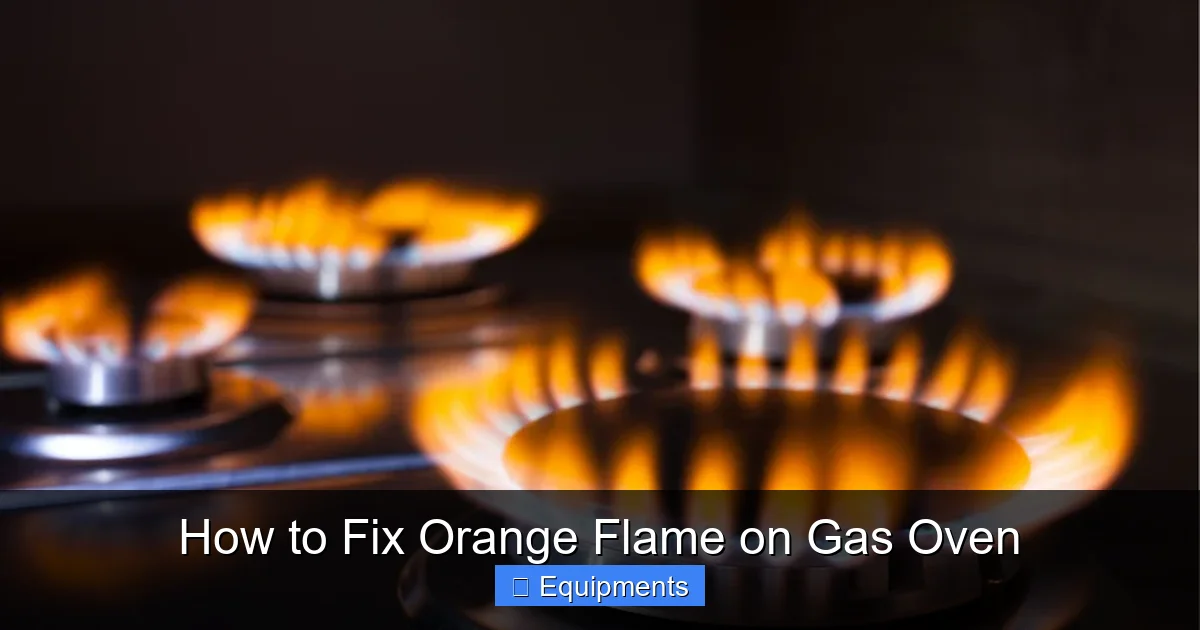 How to Fix Orange Flame on Gas Oven