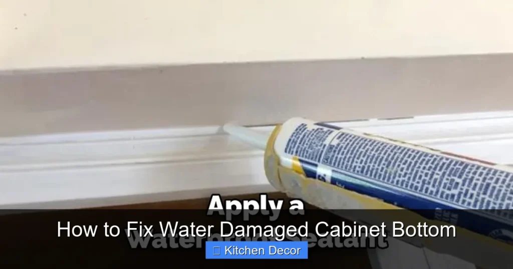 How to Fix Water Damaged Cabinet Bottom