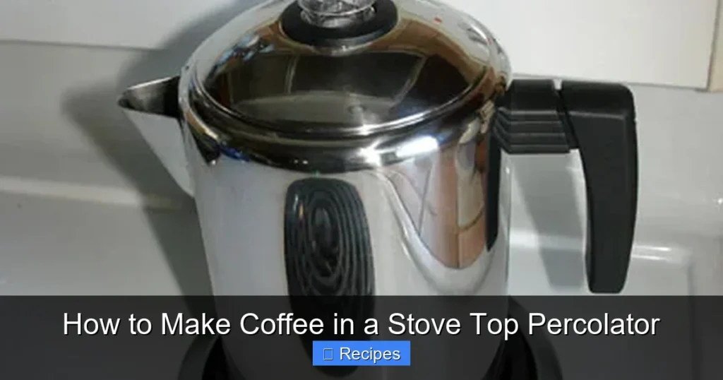 How to Make Coffee in a Stove Top Percolator