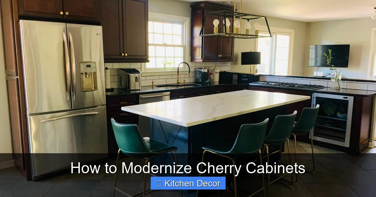 How to Modernize Cherry Cabinets - kitchenandhouseware.com