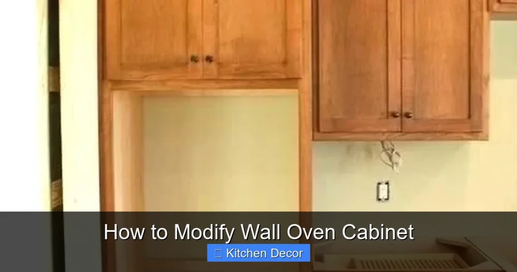 How to Modify Wall Oven Cabinet