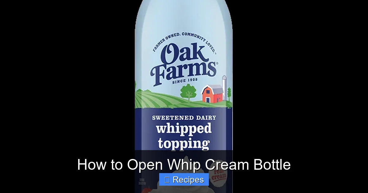 How to Open Whip Cream Bottle