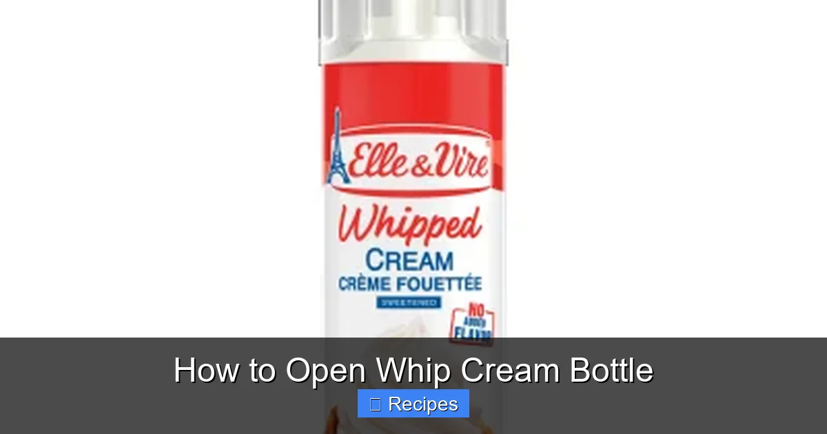 How to Open Whip Cream Bottle