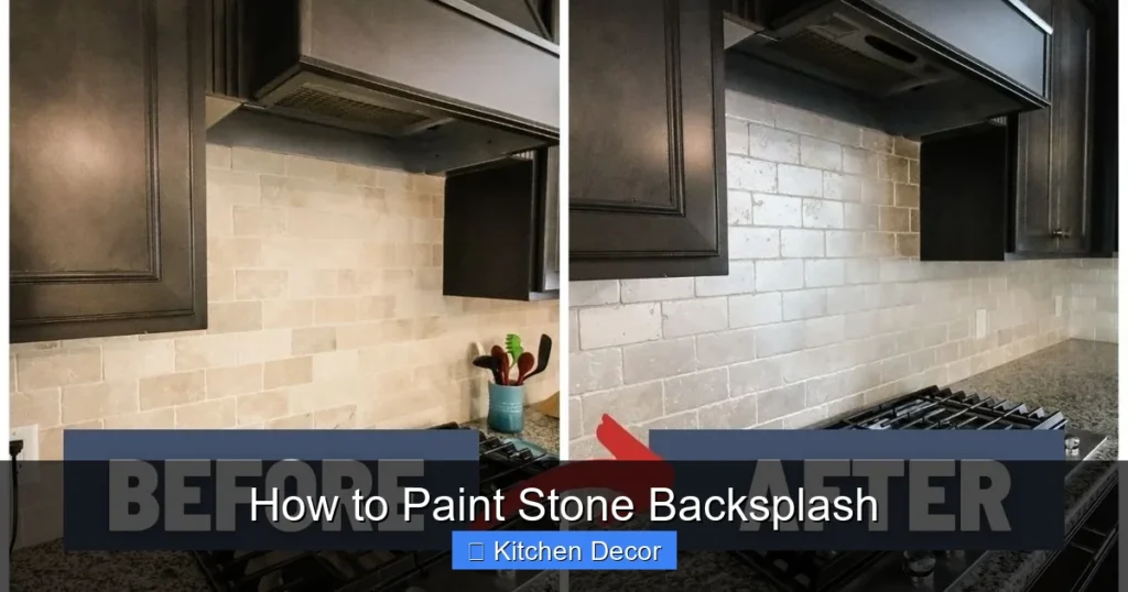 How to Paint Stone Backsplash