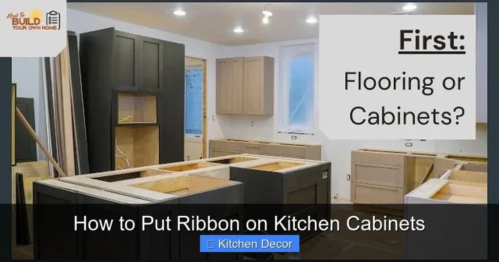 How to Put Ribbon on Kitchen Cabinets