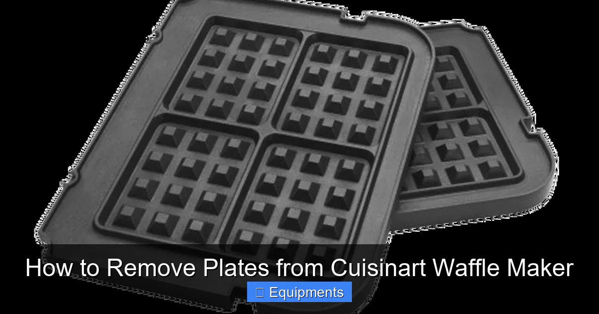 How to Remove Plates from Cuisinart Waffle Maker