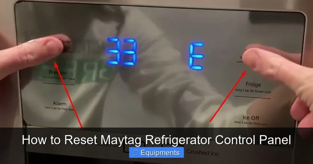 How to Reset Maytag Refrigerator Control Panel