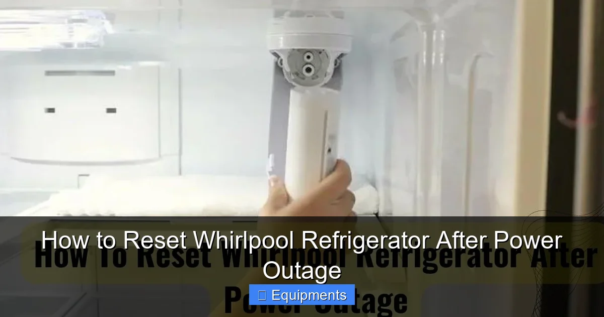 How to Reset Whirlpool Refrigerator After Power Outage