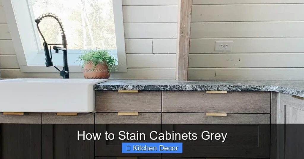 How to Stain Cabinets Grey