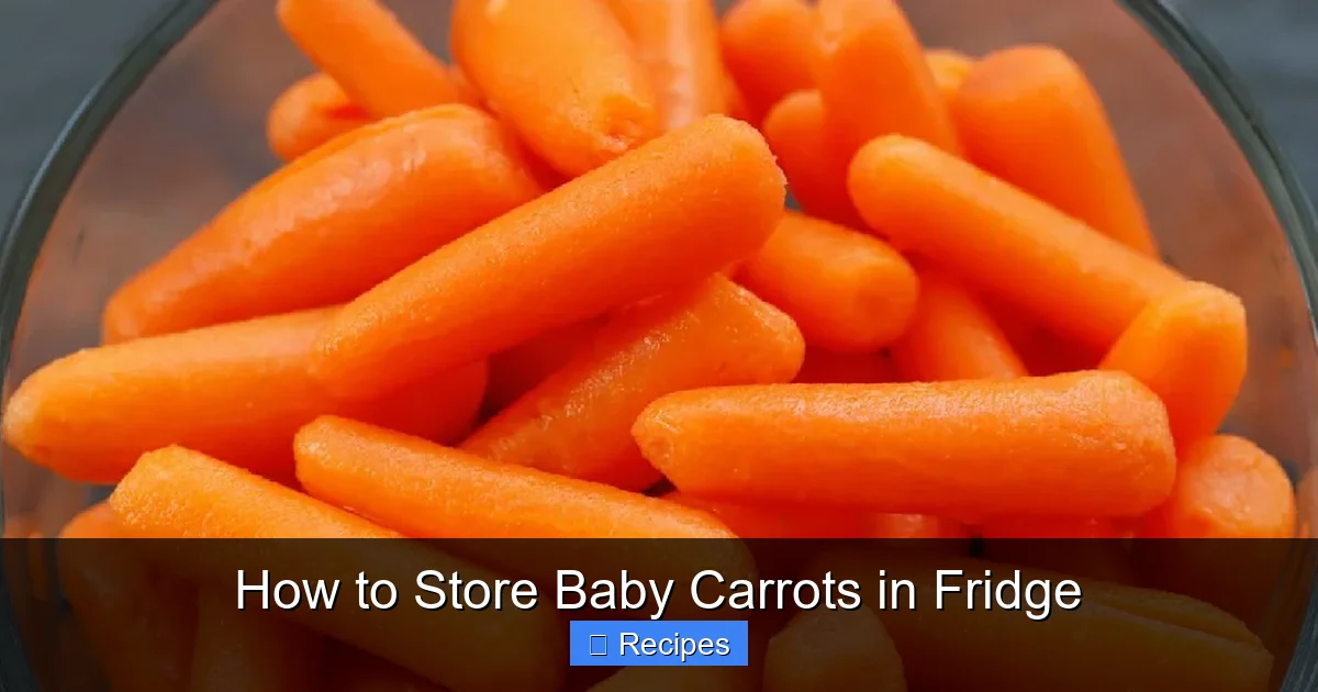 How to Store Baby Carrots in Fridge