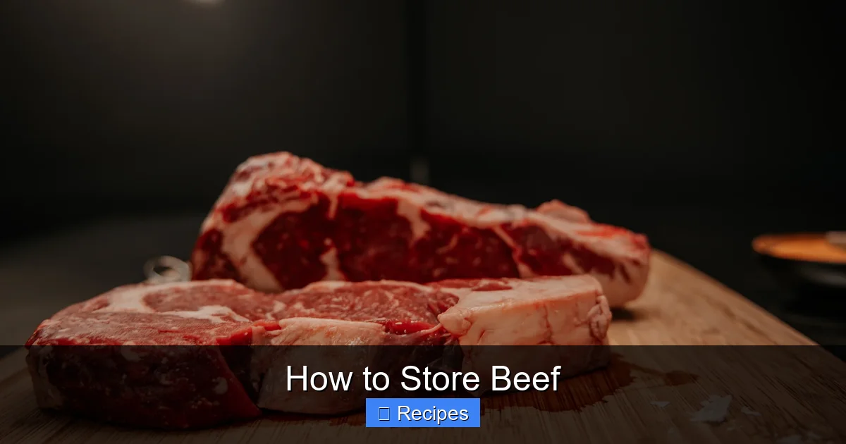 How to Store Beef