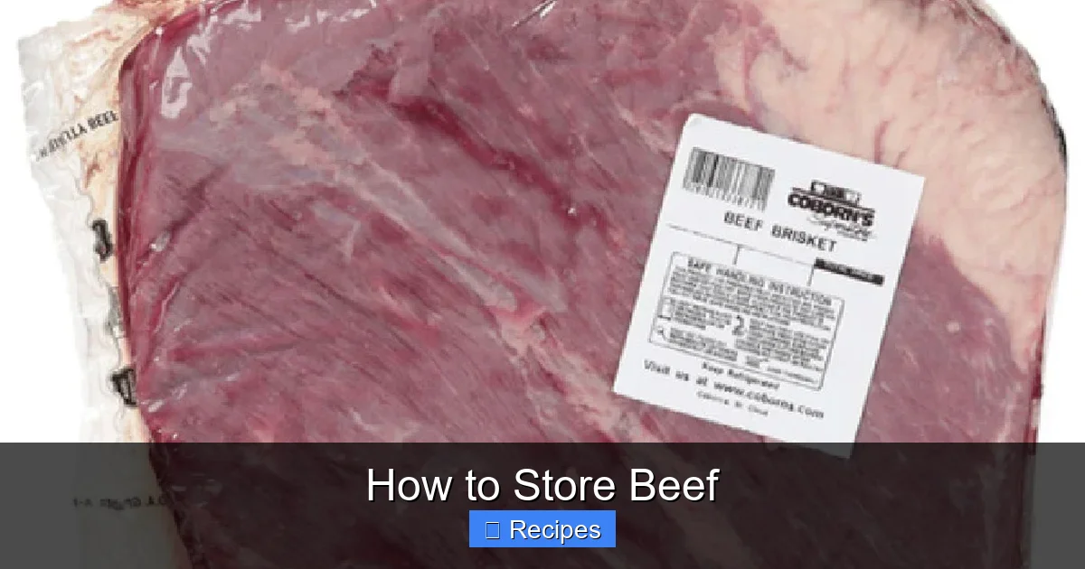 How to Store Beef