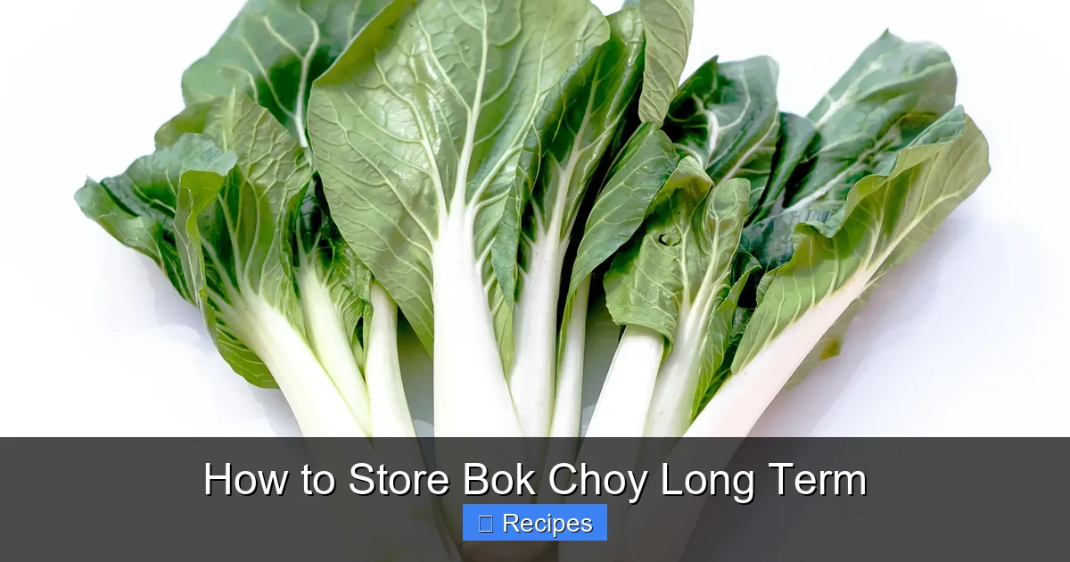 How to Store Bok Choy Long Term