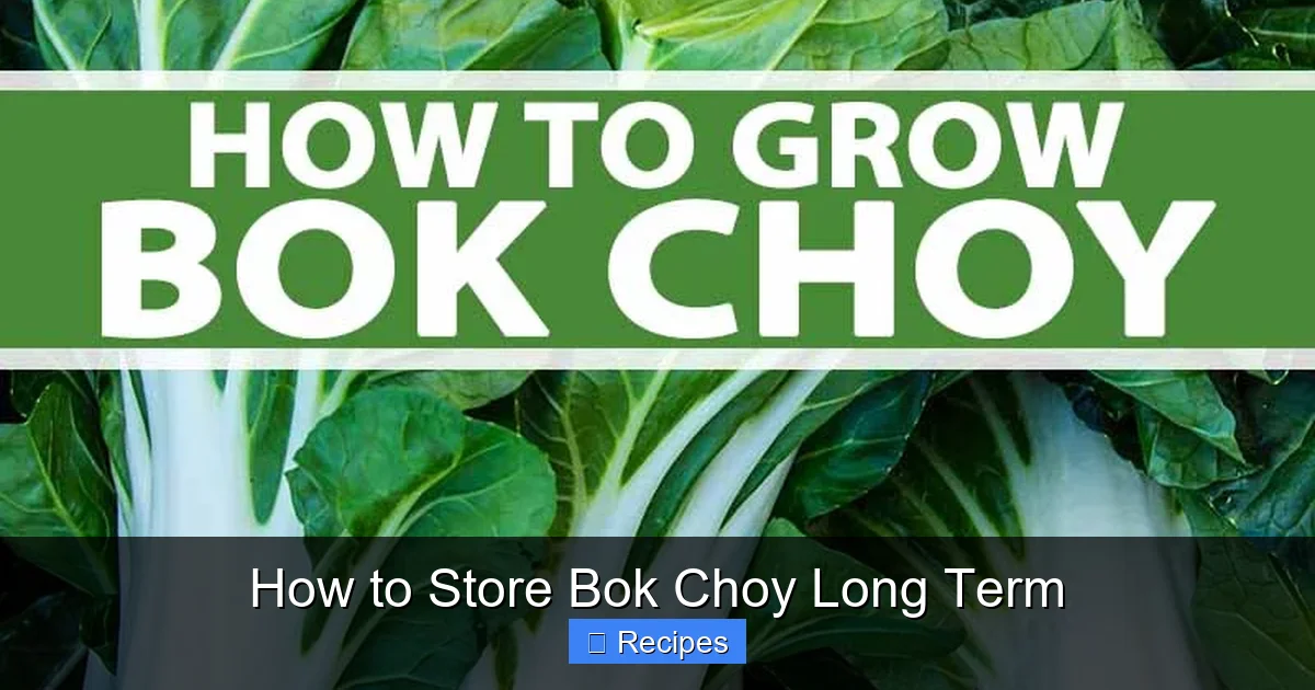 How to Store Bok Choy Long Term