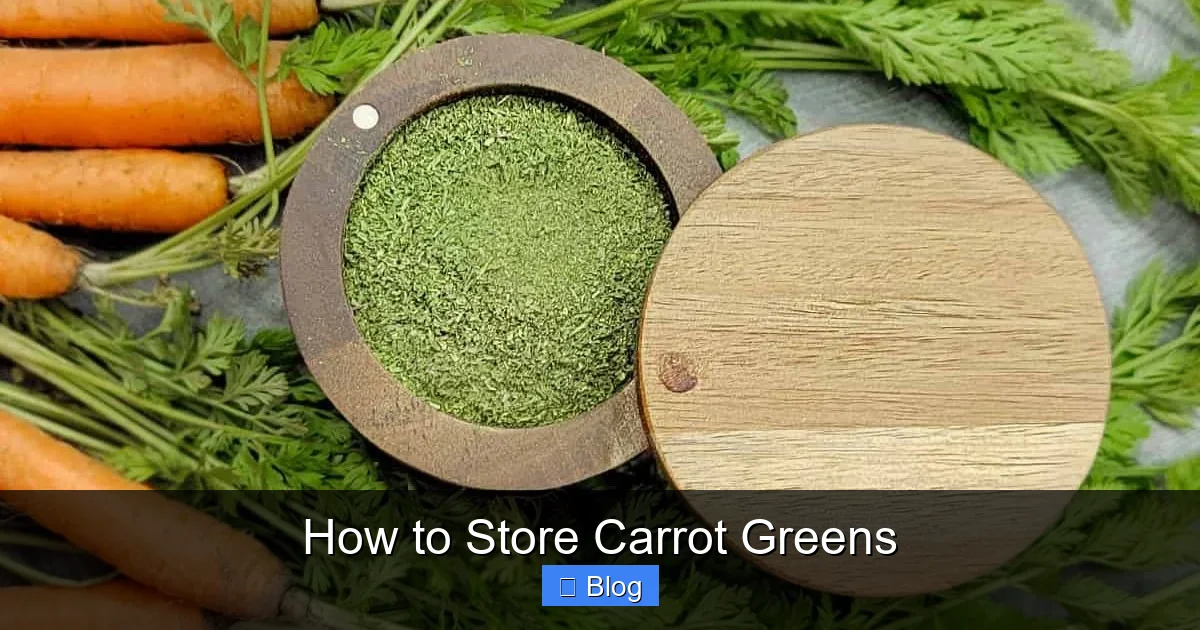 How to Store Carrot Greens