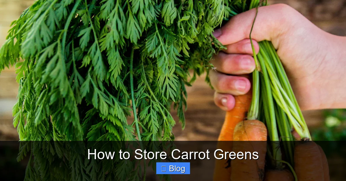 How to Store Carrot Greens