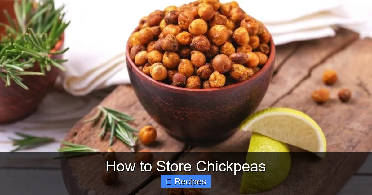 How to Store Chickpeas