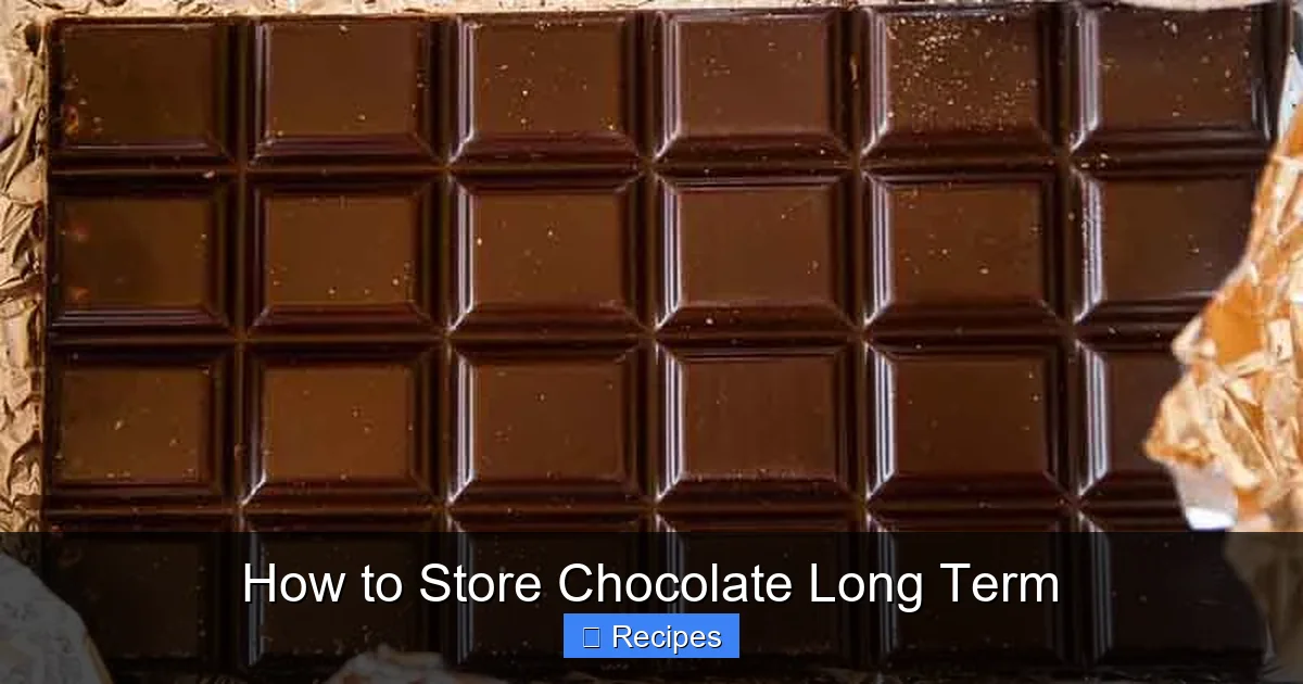 How to Store Chocolate Long Term