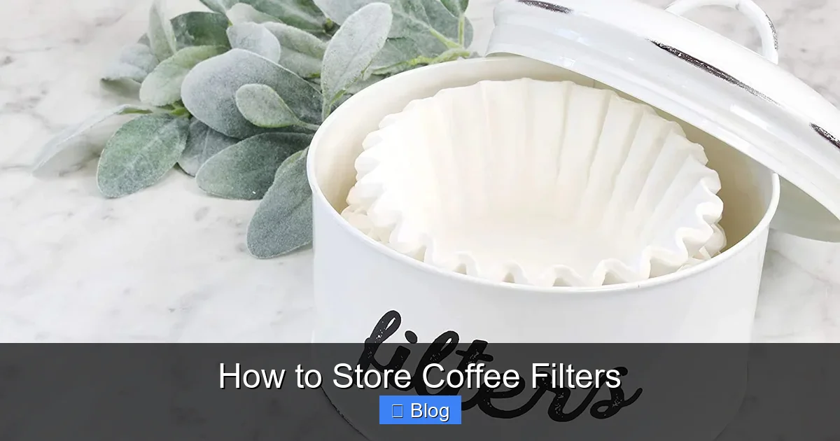 How to Store Coffee Filters