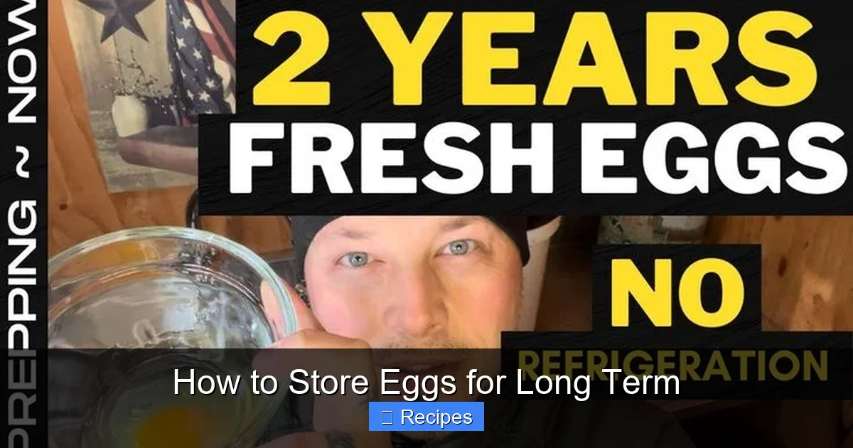 How to Store Eggs for Long Term