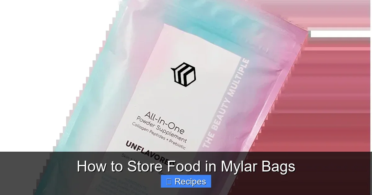How to Store Food in Mylar Bags