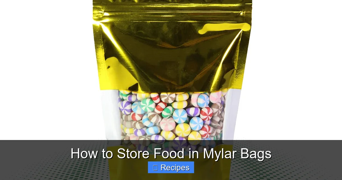 How to Store Food in Mylar Bags