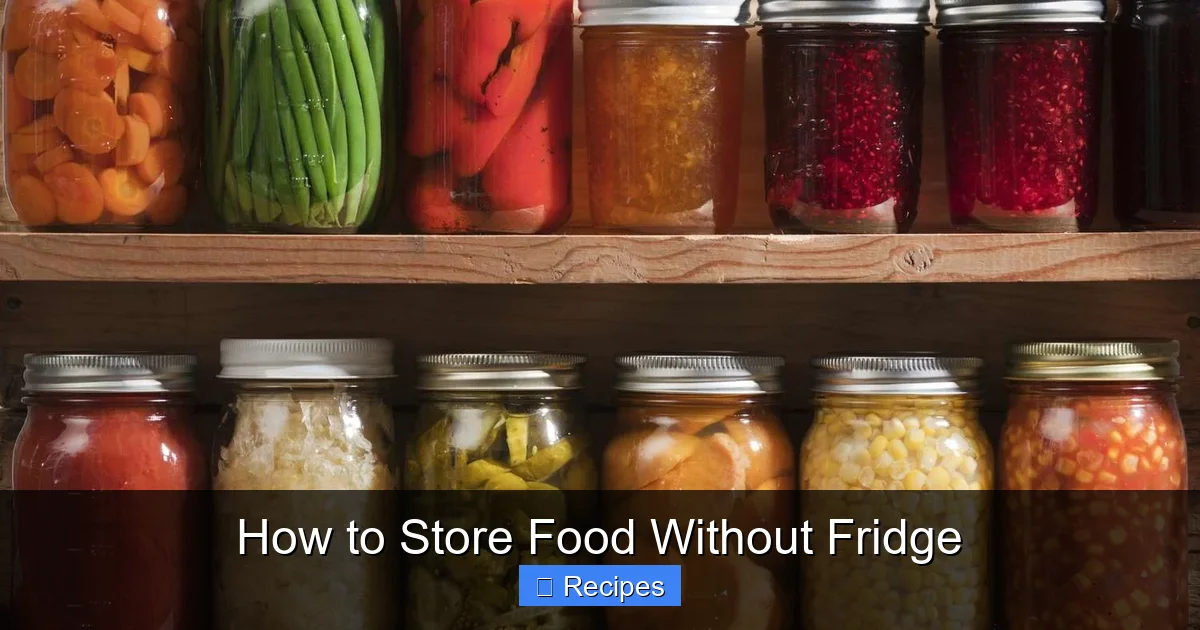 How to Store Food Without Fridge