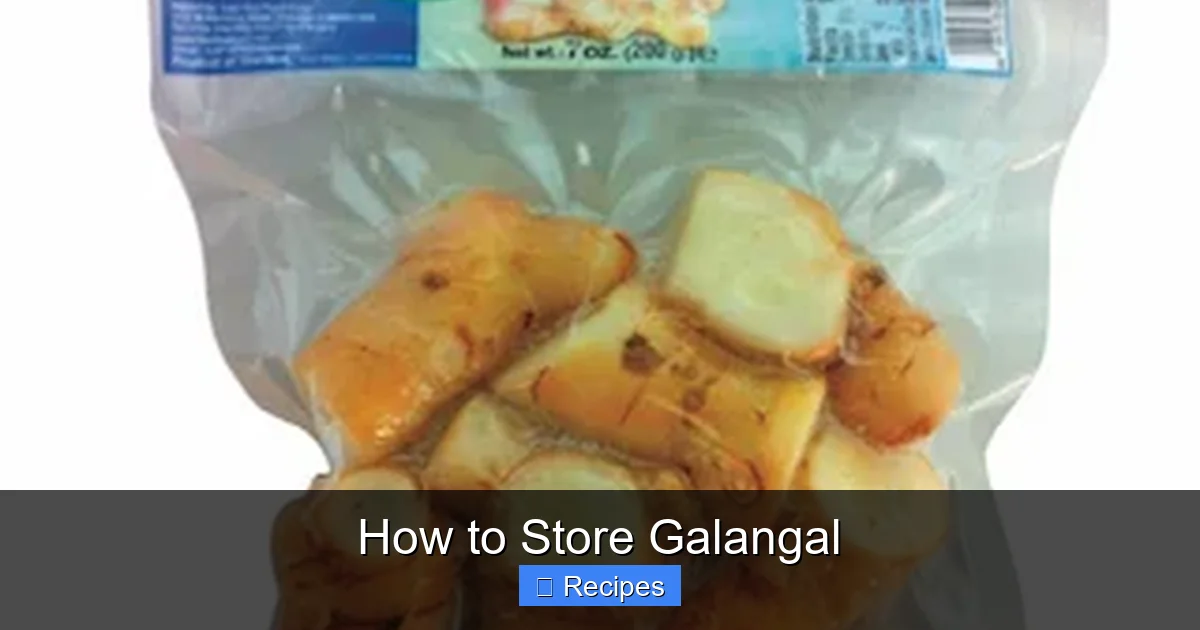 How to Store Galangal