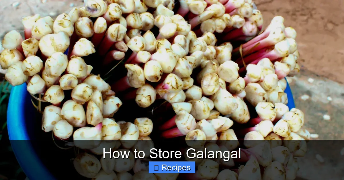 How to Store Galangal