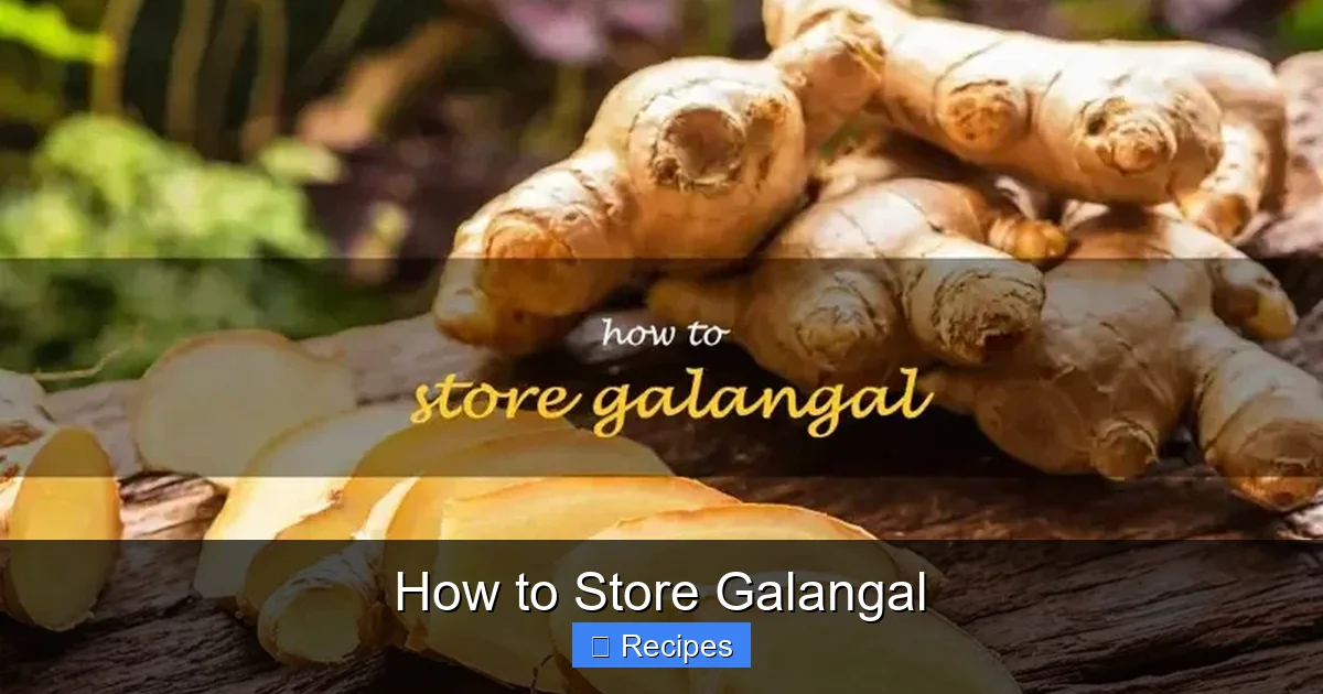 How to Store Galangal